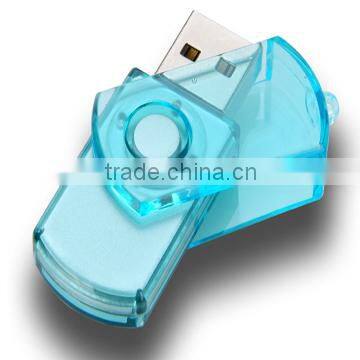 Promotional Green Transparent Swivel USB Pendrive 16GB Bulk Buy from China