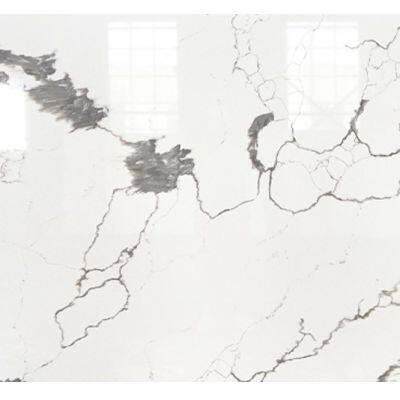 Code：1007，Calacatta Artificial Stone Quartz Slab Kitchen Countertops photo-2
