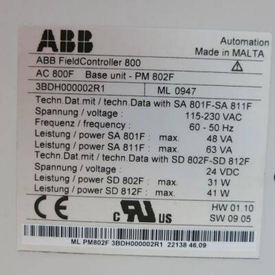ABB PM802F 3BDH000002R1 Field Controller