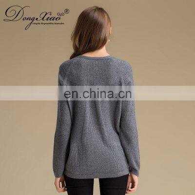 High Quality 100% Cashmere Women's Sweater Comfortable Knitted Casual Style With Crew Neck Solid Pattern for Winter photo-6