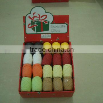 interior decoration pp 5mm*10m beautiful ribbon egg and spool bows deoration rolls for gift packing