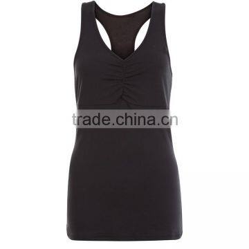 Black fashion women yoga sport wear fitness wear sport vest