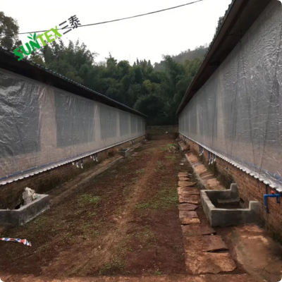 Transparent PE Chicken Poultry House Curtain for Poultry Farming120GSM 150GSM Pig House Roll up Tarpaulin photo-2