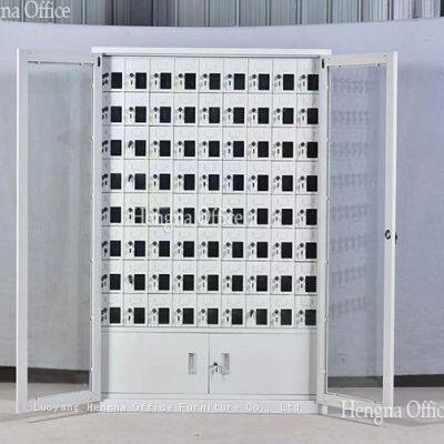 Commercial Phone Charging Station With Ventilation System - Secure Mobile Device Locker for Public Places Banks