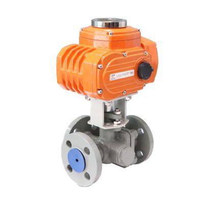Manufacturer Direct Sales Electric Ball Valve Flange Three-way Ball Valve