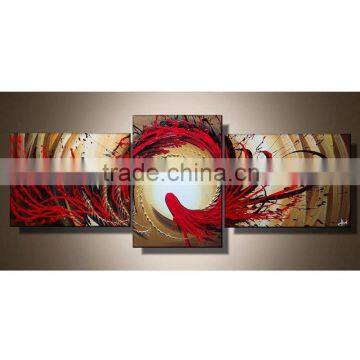 JC Abstract 3 Pieces Handmade Beantiful Secenery Oil Painting On Canvas HP-01