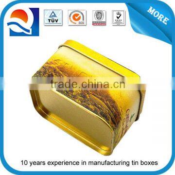 Small Rectangular Gift Tin Can Box With Slip Cover photo-3