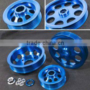 ALUMINUM CRANK PULLEY for NISSAN 200SX S14 S14a S15 SR20DET PULLEY SET LIGHTWEIGHT ALLOY ENGINE