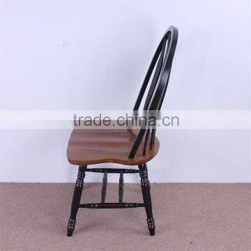 RCH-5006-2 Solid Wood Dining Chair Peacock Chair Brown Windsor Chair photo-5