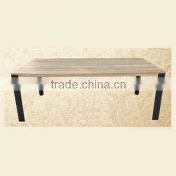 DT-4012 Oak furniture Solid Oak Steel Dining Table