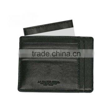 Slim custom black business genuine leather credit card holder,business card holder