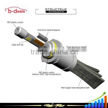 B-Deals Factory Price R3 9012 6000k 4800LM c Ree Led Headlight for Cars photo-3