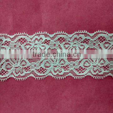 ivory stretch raschel lace trim 1.5" width