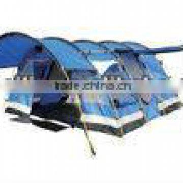 Large outdoor camping tent with high top