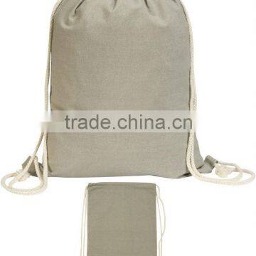 Cheap natural canvas cotton drawstring bag