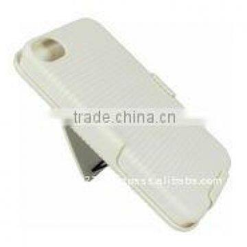 NEW White Shell Holster Combo Belt Clip mobile phone case cover For Apple iPhone 4 / Iphone 4S