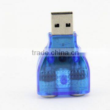 usb to ps2 adaptor, double ps2 female to usb male converter for mouse keyboard adapter