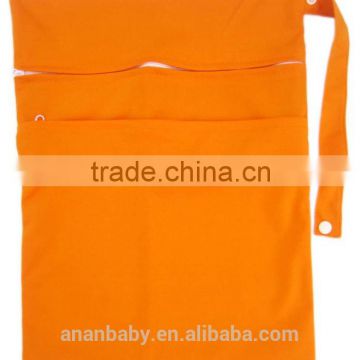 China wholesale plain color waterproof baby diaper wet bag