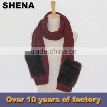 shena new fashion custom faux rabbit fur scarf