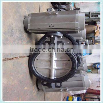 Wafer type NBR/EPDM rubber lined butterfly valve, small operating torque