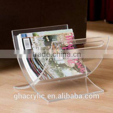 Eco-friendly New design Acrylic magazine rack,customized acrylic Magazine Rack