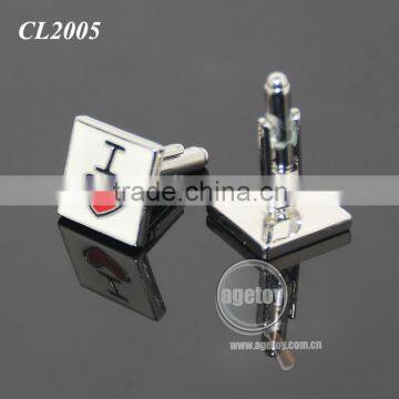 Wedding Date Souvenir Cufflinks Party Guests Gifts I LOVE YOU Red Heart Metal Wedding Cuff Links photo-5