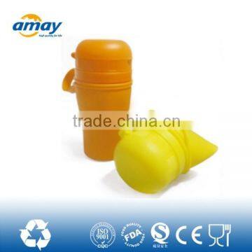 2016 Hot food grade silicone foldable water BPA-free foldable drinking bottle