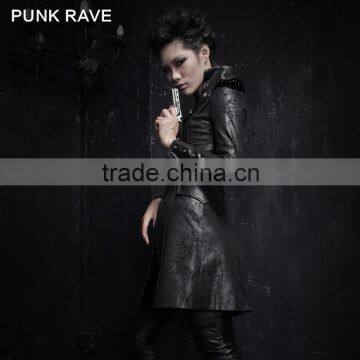 Y-366 Fashion Punk Rave New Women Long Coat Model photo-2