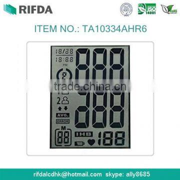 Blood pressure monitor custom 7 segment lcd display panel