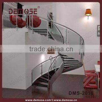 prefabricated modern spiral stairs/ stainless steel round staircase