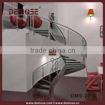 Prefabricated Plexiglass Railing Stairs for Small House