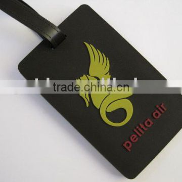 animal logo pvc luggage tag