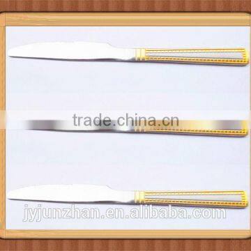 Stainless steel gold plated table knife made by Junzhan China