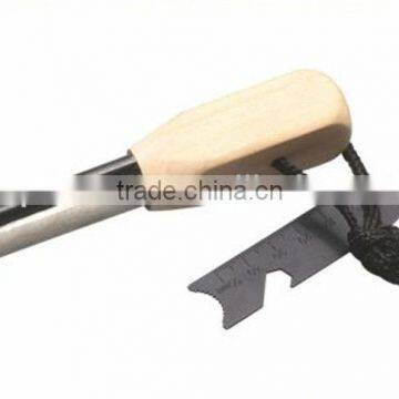 wood handle magnisum fire starter stick