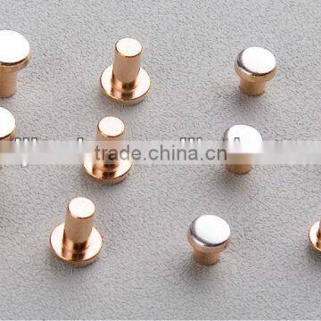 ISO ROHS approved AgCdo90/10 rivet massif plat silver Contacts