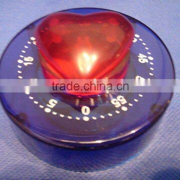 Plastic heart-shaped Kitchen Timer