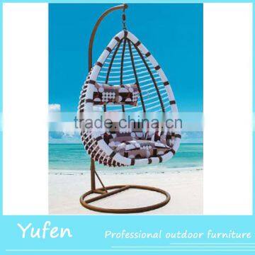 Outdoor hanging swing rattan egg chair