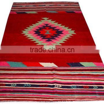 Diamond Pattern Vintage Kilim Rug