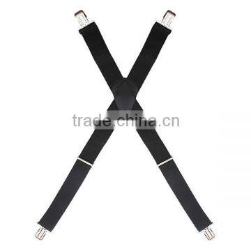 Brand New High Quality Mens Black Durable Clip-on Trouser Braces Suspender Elastic Adjustable 50MM Wide