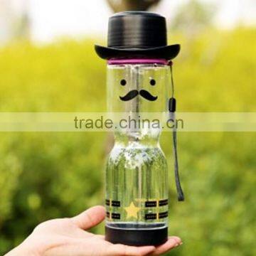 New Fashion Small Person Face Portable Clear Sport Plastic Water Cup photo-5