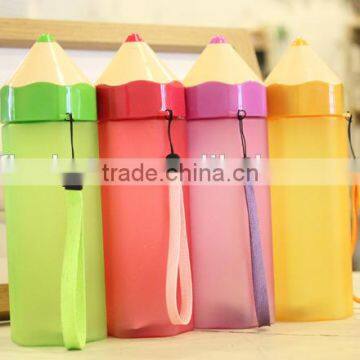 Colorful Pencil Shaped Plastic Bottle for Children