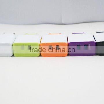 Dual USB Travel Wall Charger EU US Plug for IPhone IPad Samsung Galaxy photo-3