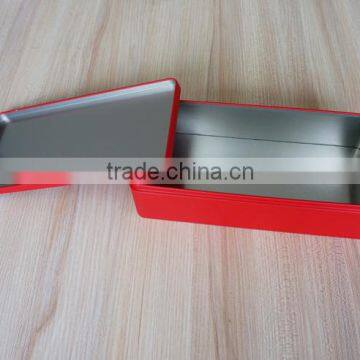 Red Rectangle Tin Can For Packaging photo-3