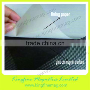 Erasable magnetic sheet with adhesive