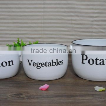 Fuquan metal enamel pot set, outdoor pot