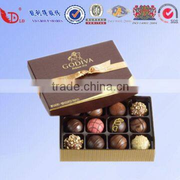 China made clear chocolate box ,empty paper box gift wedding candy