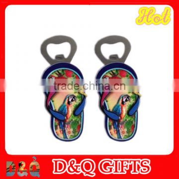 decrative slippers design polyresin cheap bottle opener