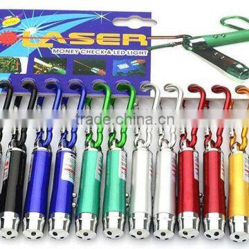 3 in 1 Multifunctional LED Mini Flashlight Infrared Laser Pointer Money Detectors photo-6