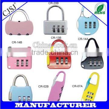 cheap keyless mechanical reset code safety promotional locks for bag