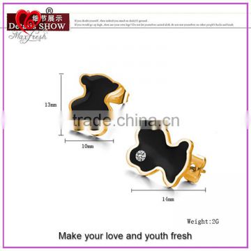 Women gold stud earring latest mold gold plating earring fashionable jewelry gold earring